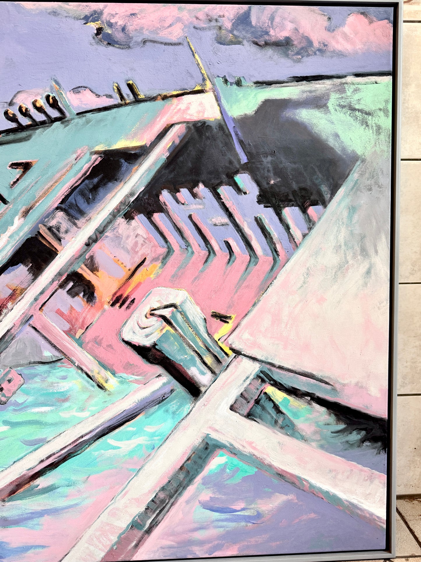 "Vanitas Vanitatum/Wrack vor Noumea" Acryl Gemälde von Uwe Müller Fabian, Deutschland 2016