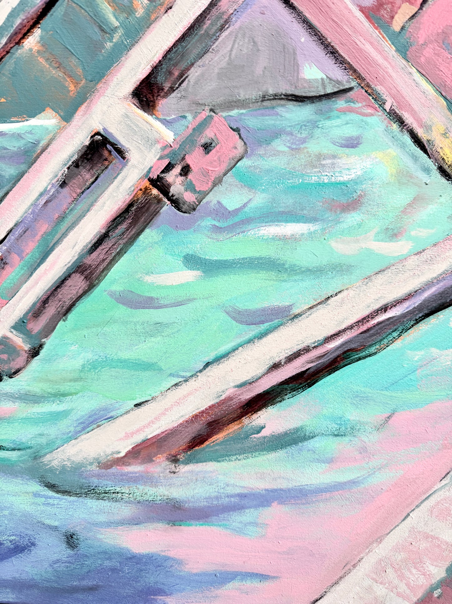 "Vanitas Vanitatum/Wrack vor Noumea" Acryl Gemälde von Uwe Müller Fabian, Deutschland 2016