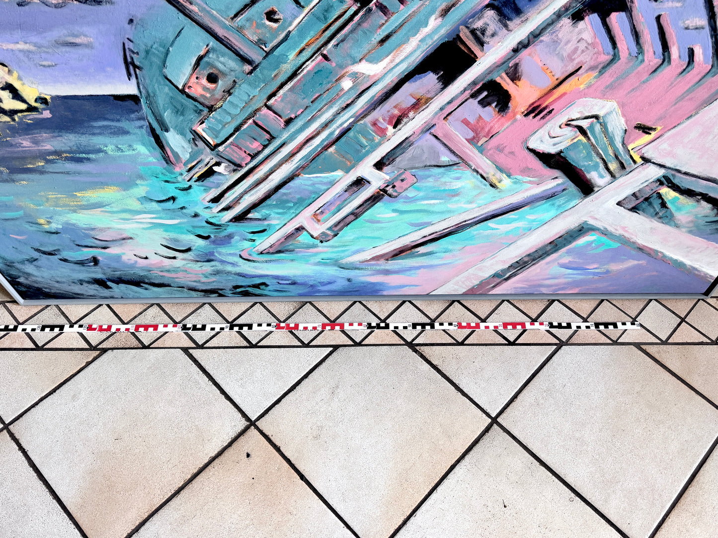 "Vanitas Vanitatum/Wrack vor Noumea" Acryl Gemälde von Uwe Müller Fabian, Deutschland 2016