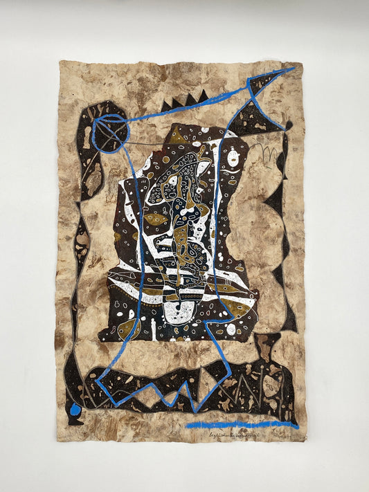 Zeichnung "Beglückende Verhülltheit" des Künstlers Harry Mohr, signiert, 1995