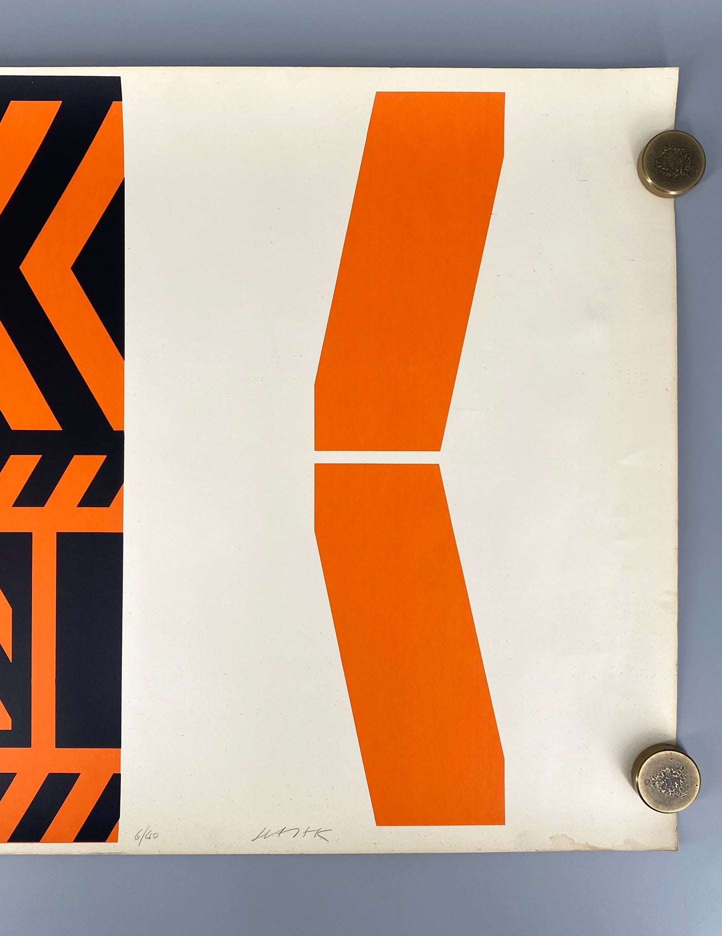 Nummerierter und signierter Farbsiebdruck von Otto Herbert Hajek (1927–2005), 1968