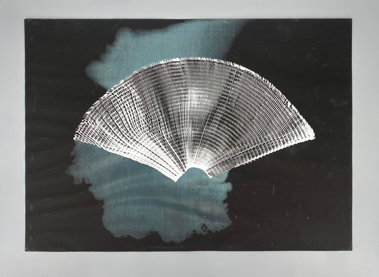 Siebdruck "Flügel und Wolke" von Heinz Mack, 1972