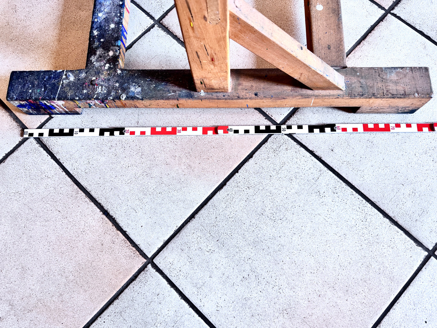 Massive Staffelei 150 cm Formathöhe, Höhenverstellbar