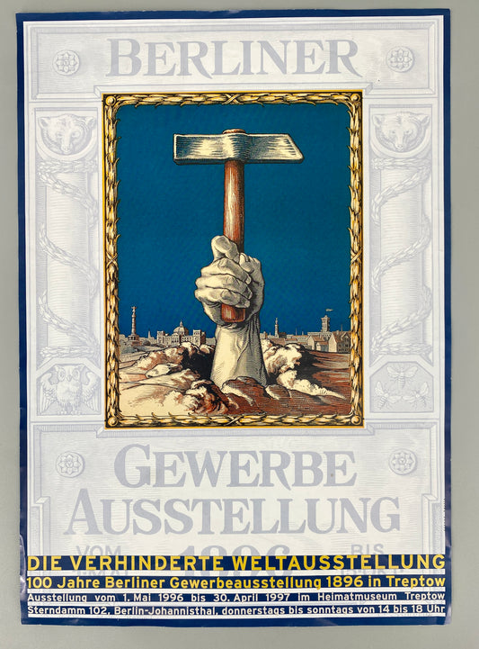 Heimatmuseum Treptow - Ausstellungsplakat "100 Jahre Berliner Gewerbeausstellung"
