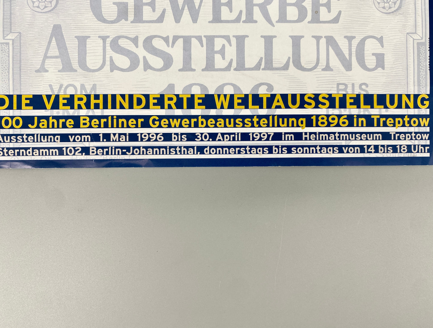 Heimatmuseum Treptow - Ausstellungsplakat "100 Jahre Berliner Gewerbeausstellung"