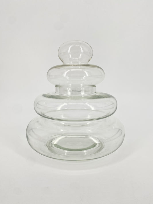 Space Age Glas Deckeldose, 1970er