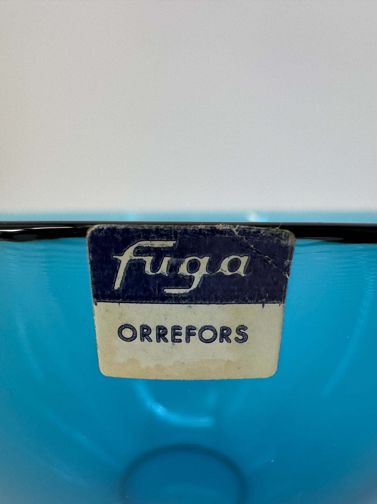 Set aus 3 blauen Glasschalen von Sven Palmqvist für Orrefors, Schweden 60er Jahre