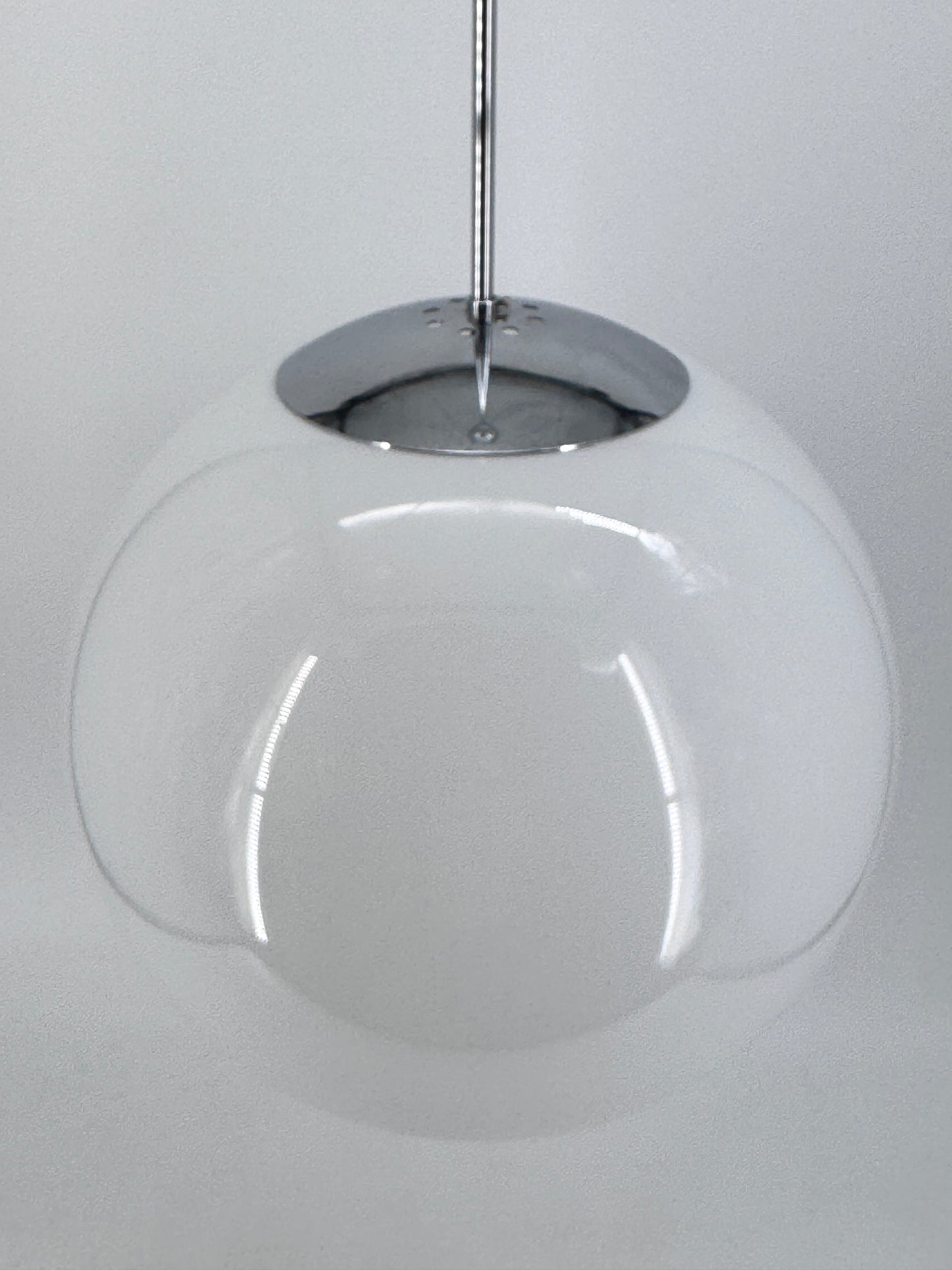 Tecnolumen, Bauhaus, Kugellampe, opalglas, Chrom, 70er