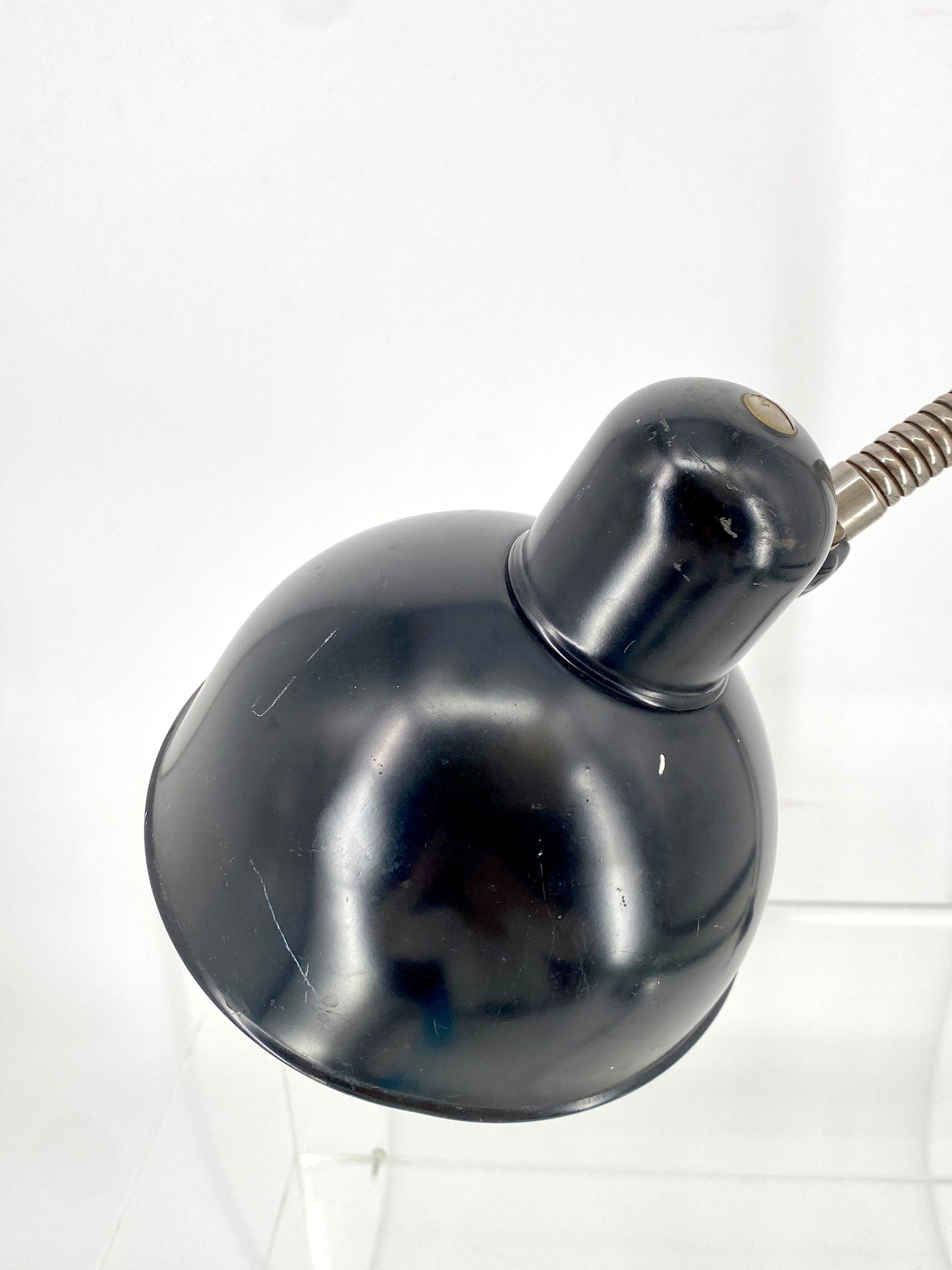 Klassische Bauhaus-Klemmlampe mit Schwanenhals, 30/40er