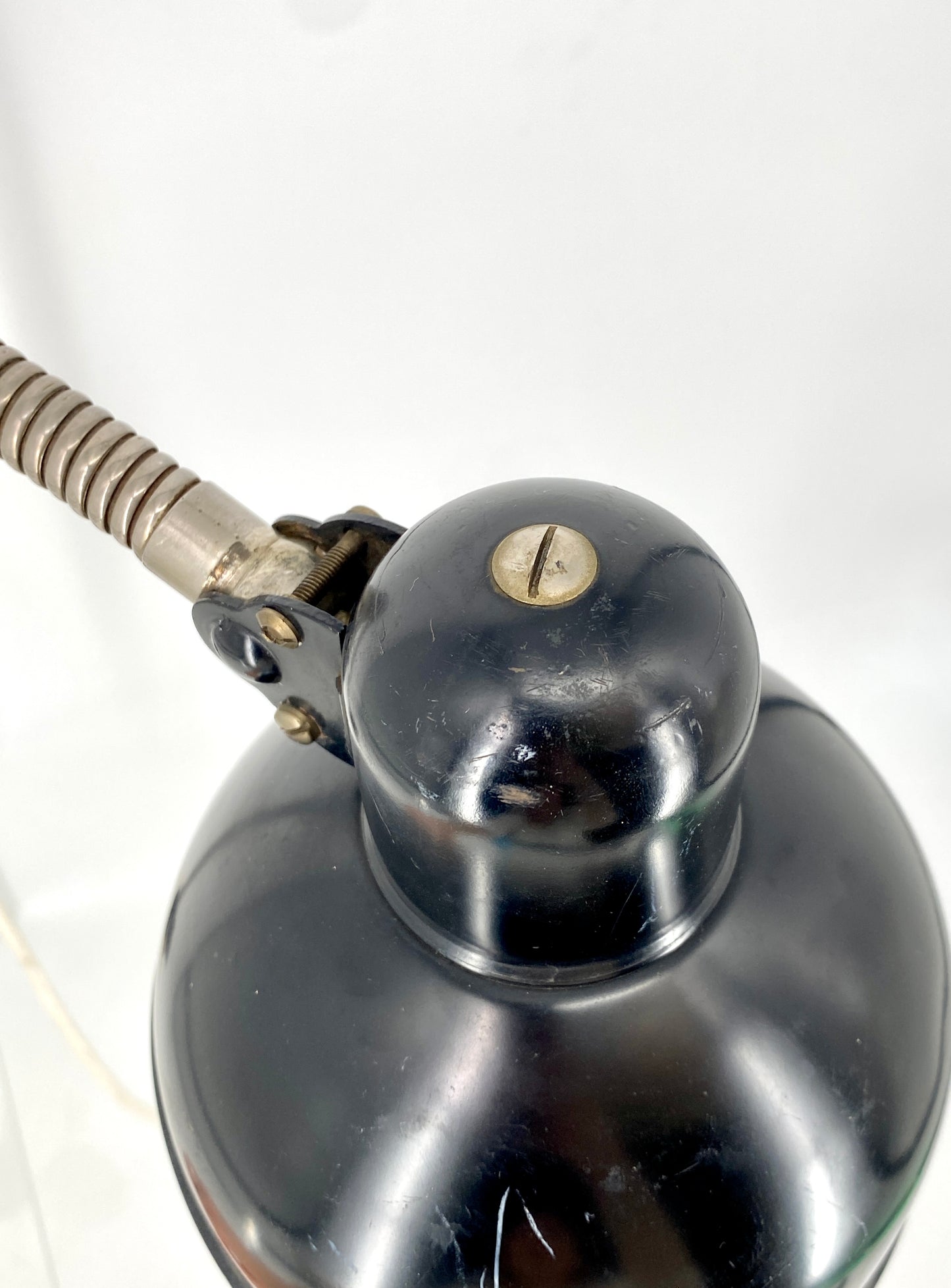Klassische Bauhaus-Klemmlampe mit Schwanenhals, 30/40er