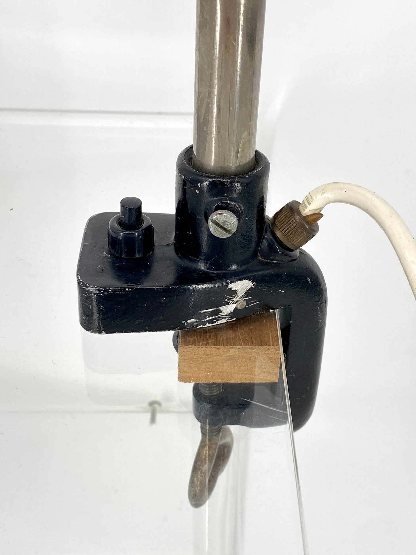 Klassische Bauhaus-Klemmlampe mit Schwanenhals, 30/40er