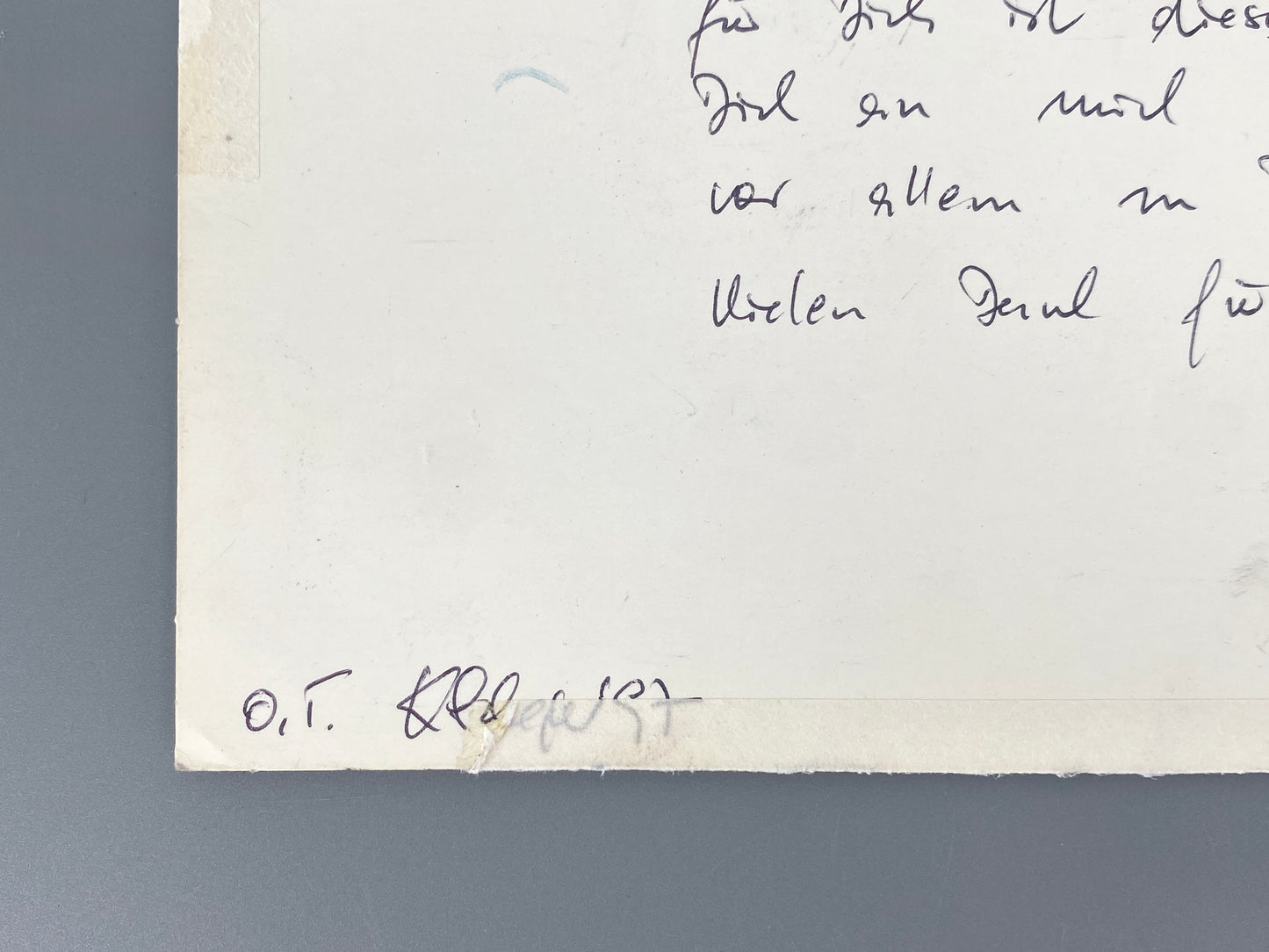 Sensibles Gemälde "Ohne Titel" von Karen Scheper (geb. 1963) mit Widmung, 1997
