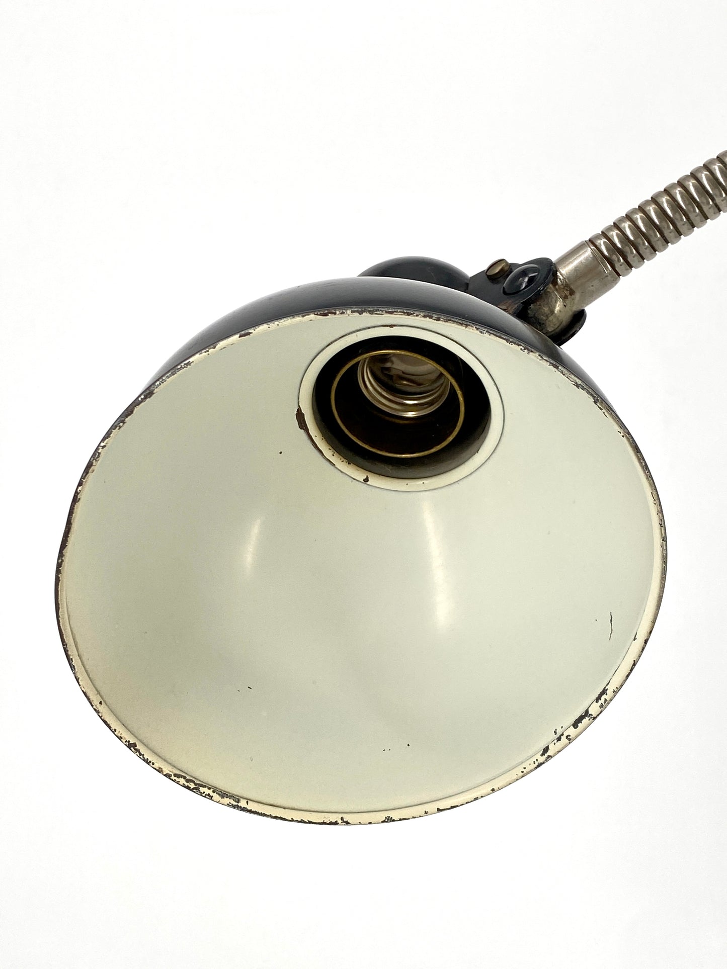 Klassische Bauhaus-Klemmlampe mit Schwanenhals, 30/40er
