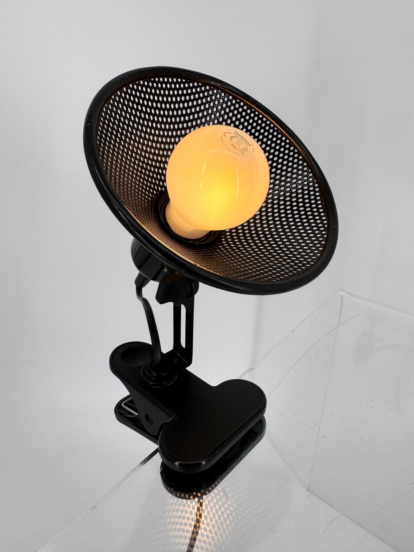 Klemmlampe mit Gitterlochschirm von Brilliant Leuchten, Deutschland 1980er