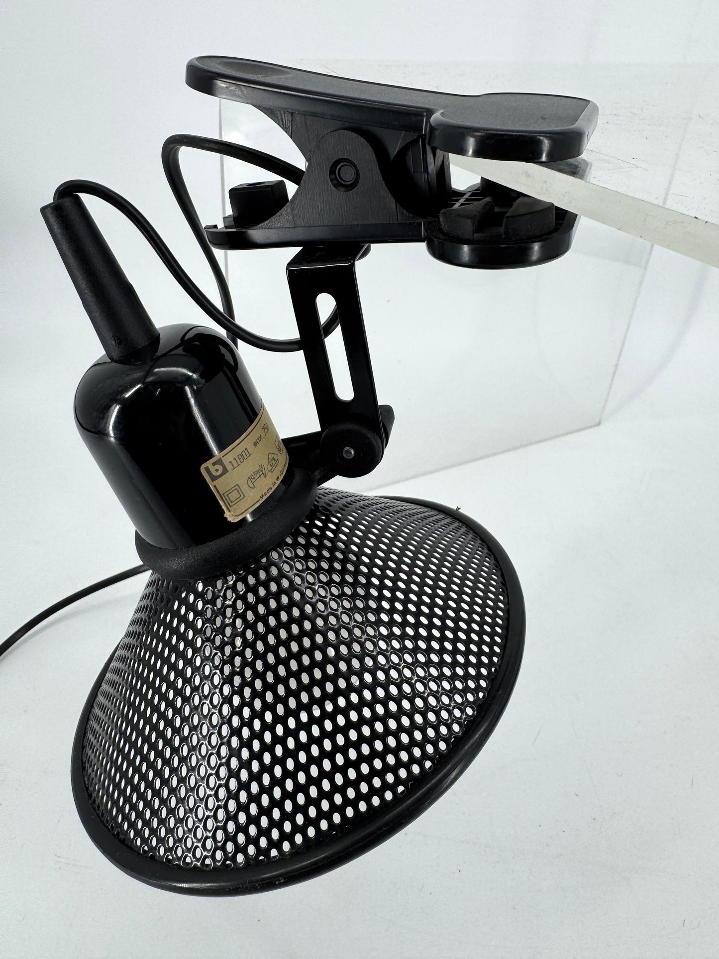 Klemmlampe mit Gitterlochschirm von Brilliant Leuchten, Deutschland 1980er