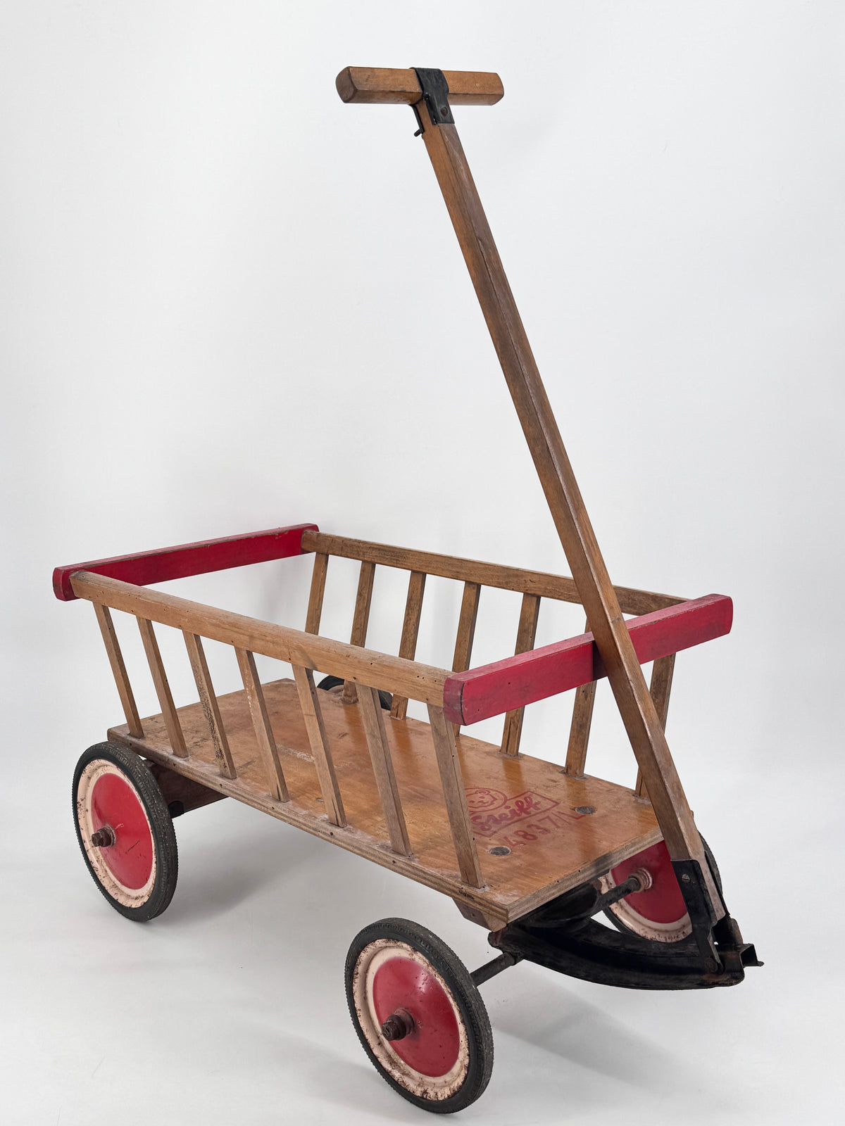1. SERIE STEIFF SPIELZEUG WAGEN HANDLEITERWAGEN 4837L AUS 1952-1958