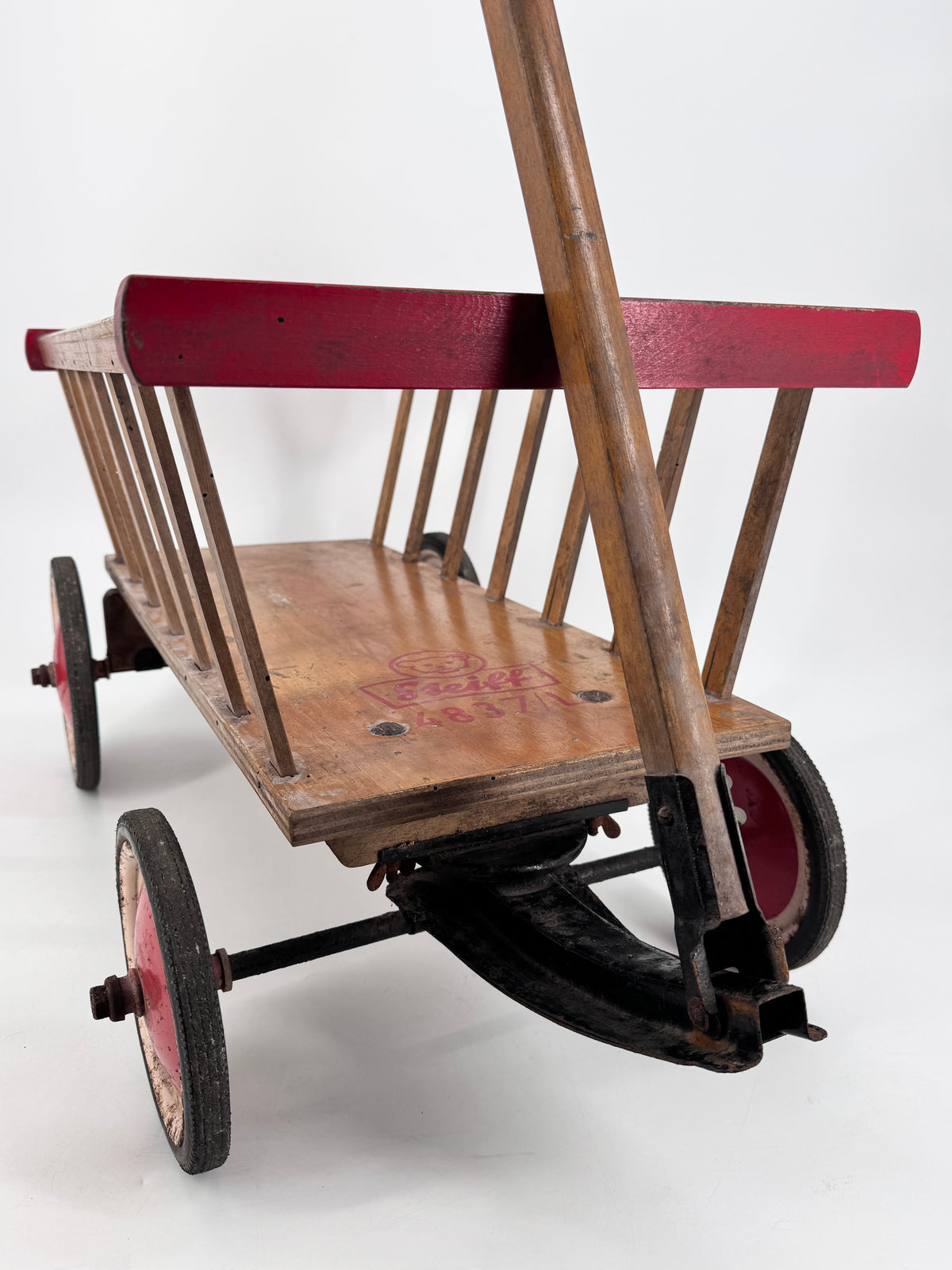 1. SERIE STEIFF SPIELZEUG WAGEN HANDLEITERWAGEN 4837L AUS 1952-1958