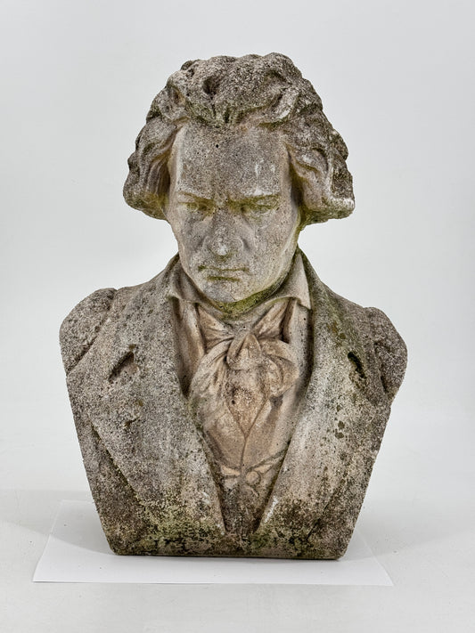 STEINBÜSTE LUDWIG VAN BEETHOVEN GARTENDEKORATION STATUE BRUSTBILD