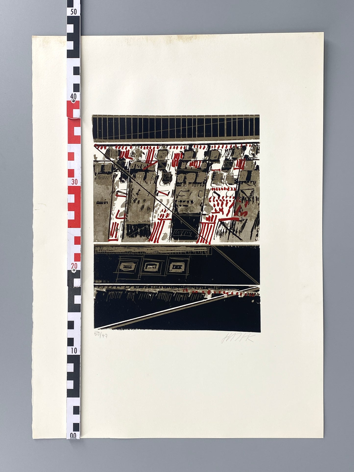 9 Stk. signierte und nummerierte Farbsiebdrucke von Otto Herbert Hajek (1927–2005) aus der Mappe "Briefe des Paulus an die Korinther", 1965