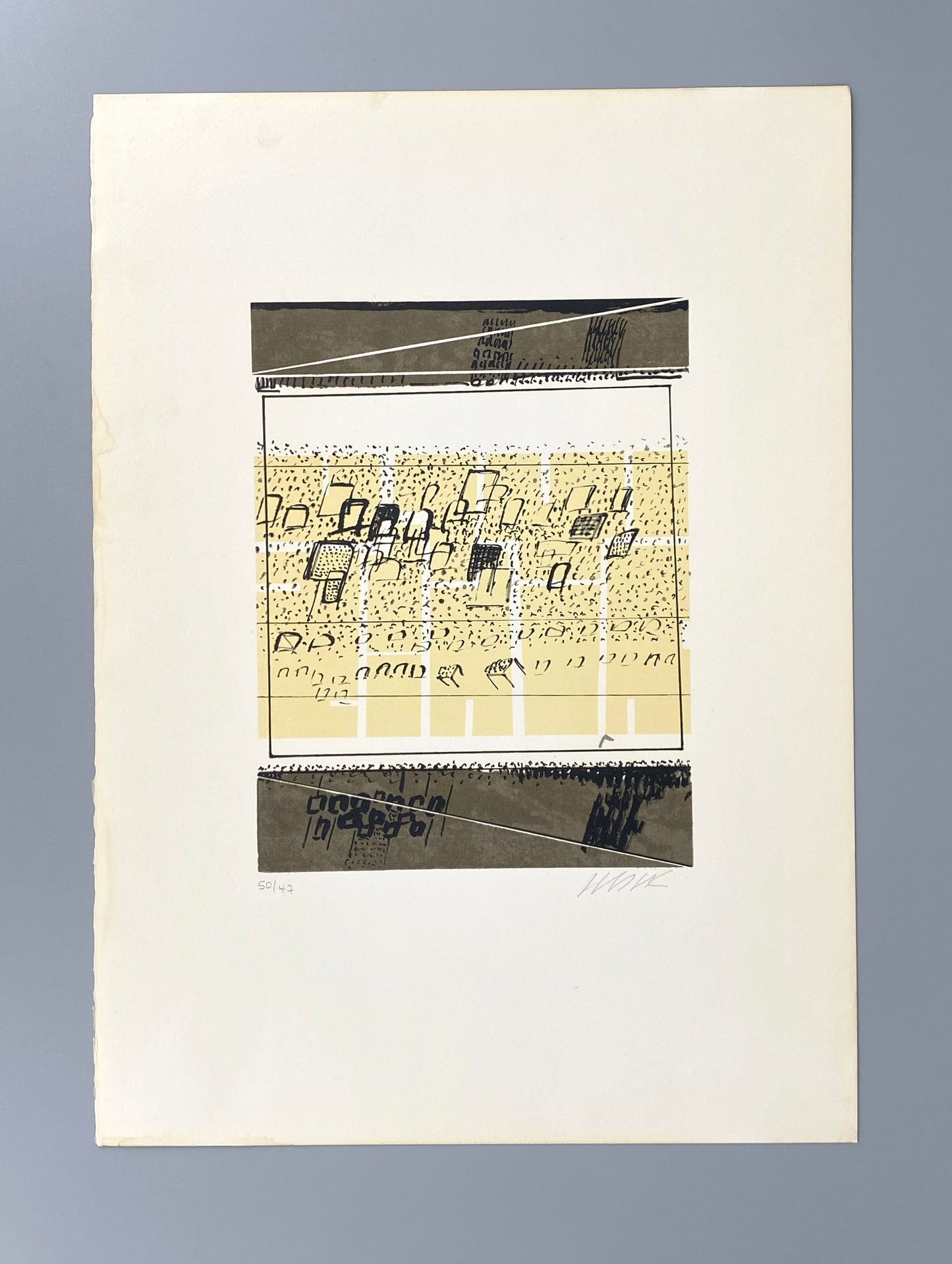 9 Stk. signierte und nummerierte Farbsiebdrucke von Otto Herbert Hajek (1927–2005) aus der Mappe "Briefe des Paulus an die Korinther", 1965