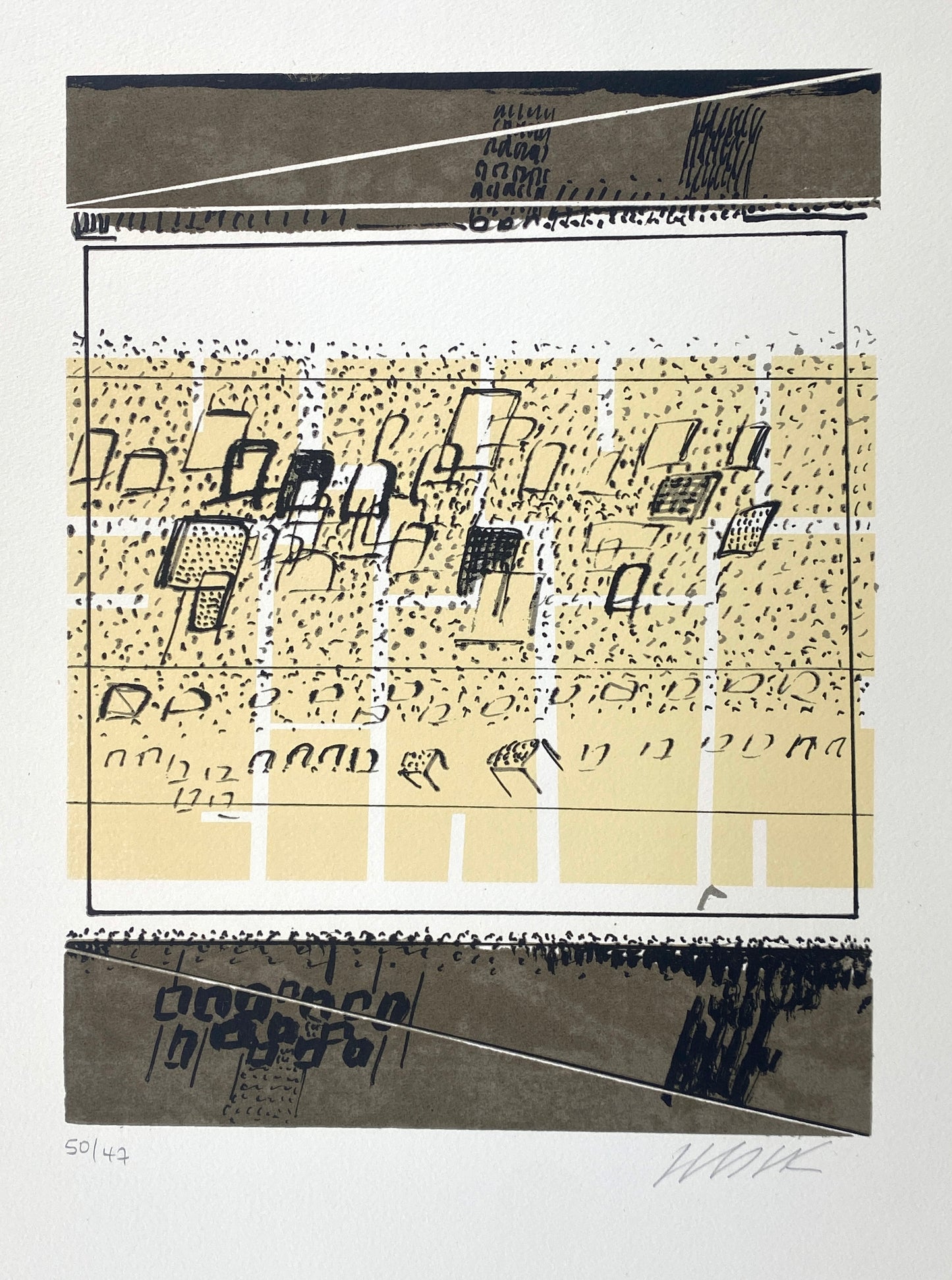 9 Stk. signierte und nummerierte Farbsiebdrucke von Otto Herbert Hajek (1927–2005) aus der Mappe "Briefe des Paulus an die Korinther", 1965