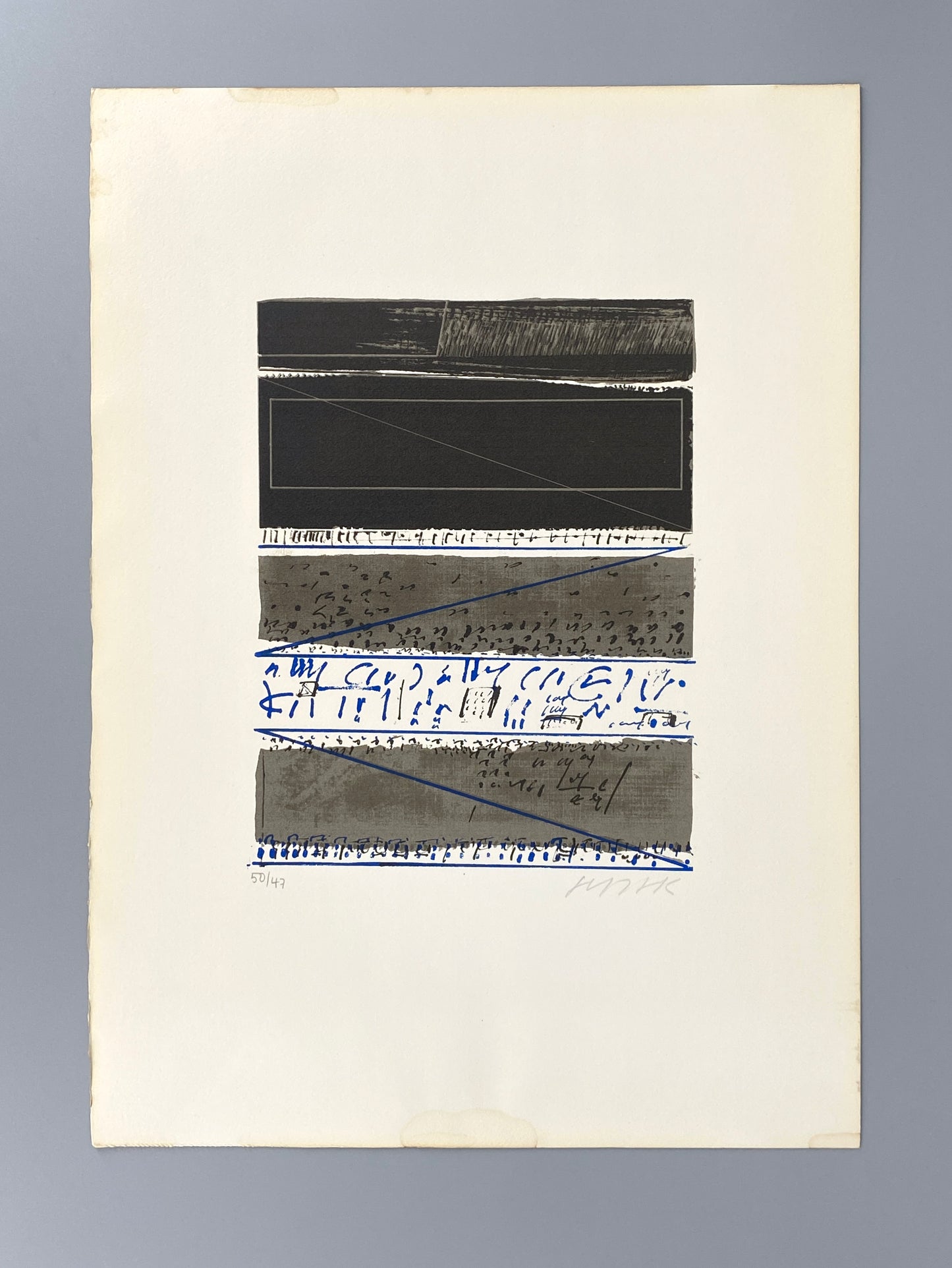 9 Stk. signierte und nummerierte Farbsiebdrucke von Otto Herbert Hajek (1927–2005) aus der Mappe "Briefe des Paulus an die Korinther", 1965