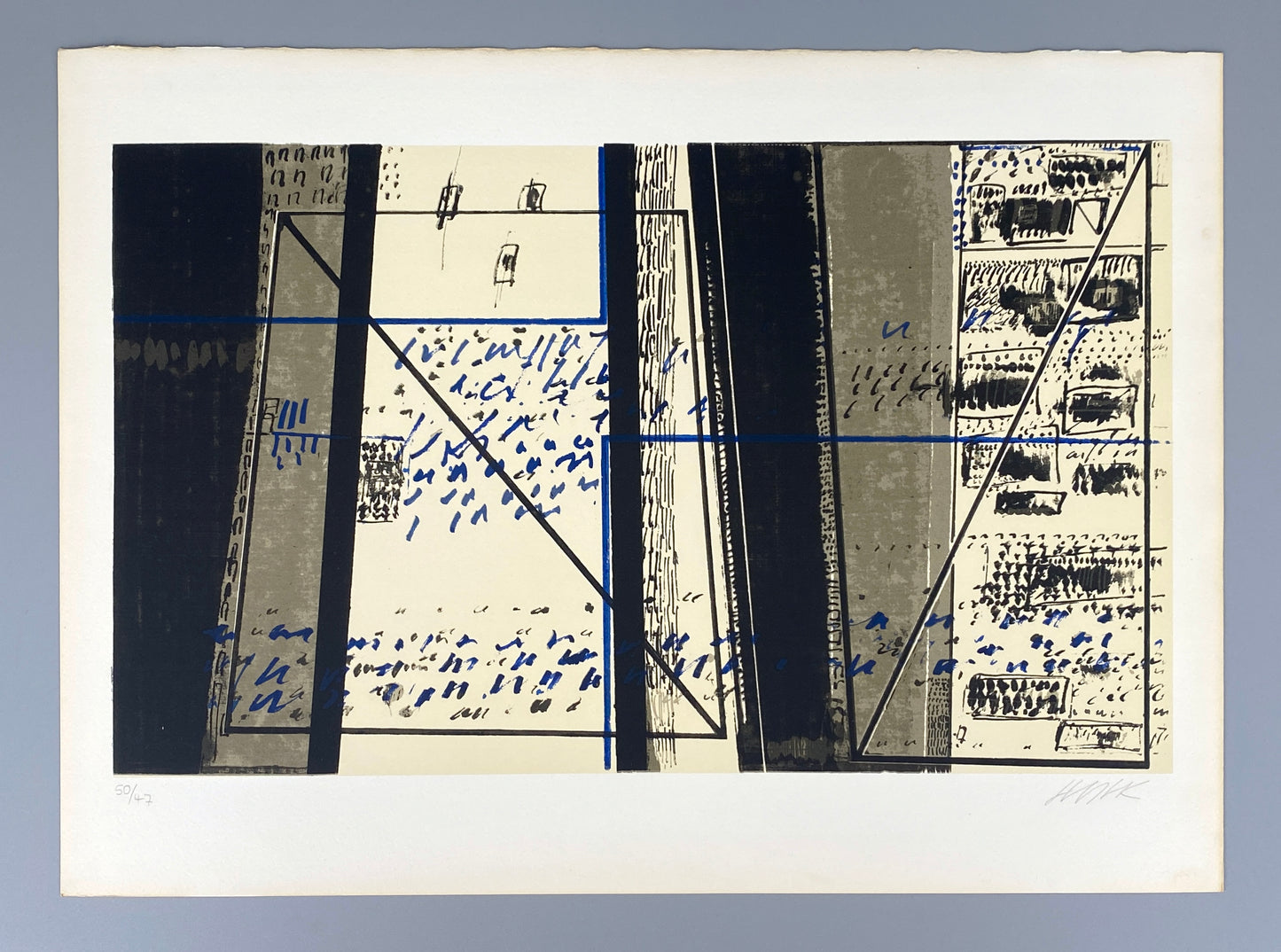 9 Stk. signierte und nummerierte Farbsiebdrucke von Otto Herbert Hajek (1927–2005) aus der Mappe "Briefe des Paulus an die Korinther", 1965