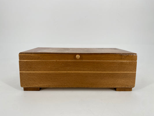 Holzschatulle mit Deckel, 1960er