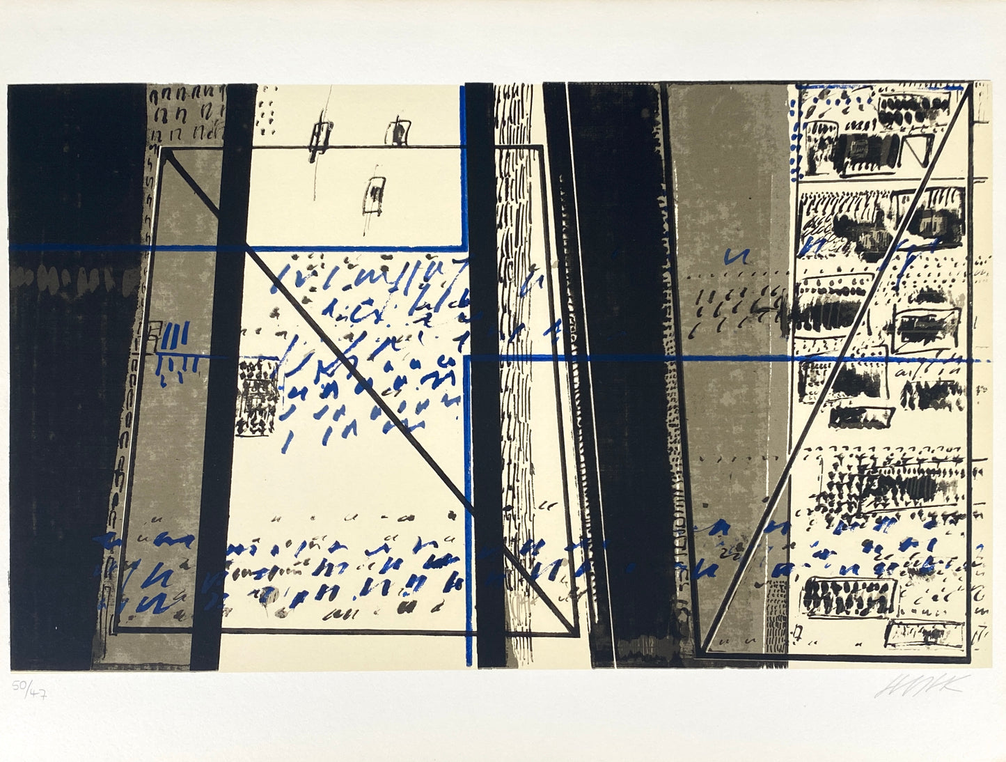 9 Stk. signierte und nummerierte Farbsiebdrucke von Otto Herbert Hajek (1927–2005) aus der Mappe "Briefe des Paulus an die Korinther", 1965