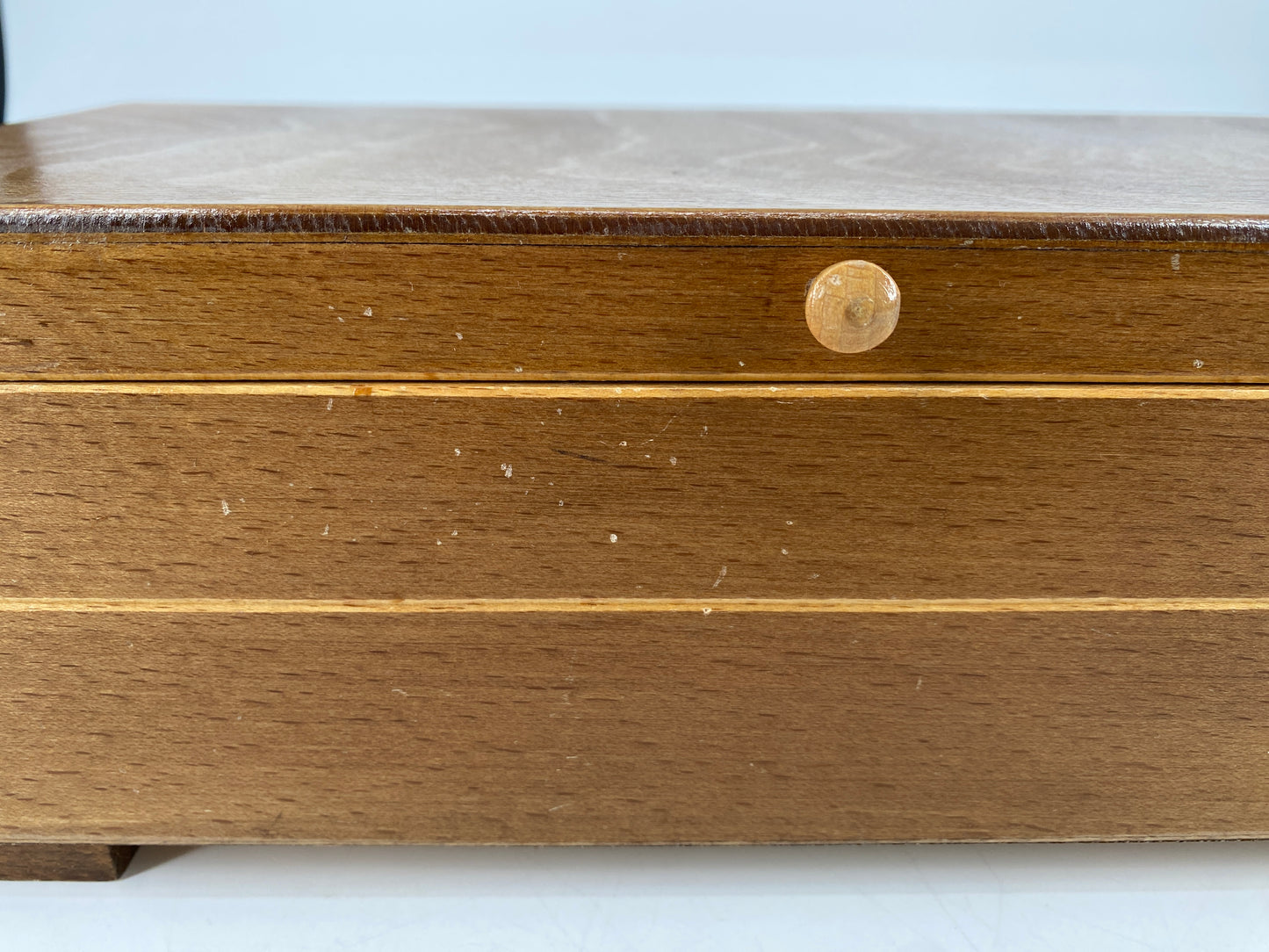 Holzschatulle mit Deckel, 1960er