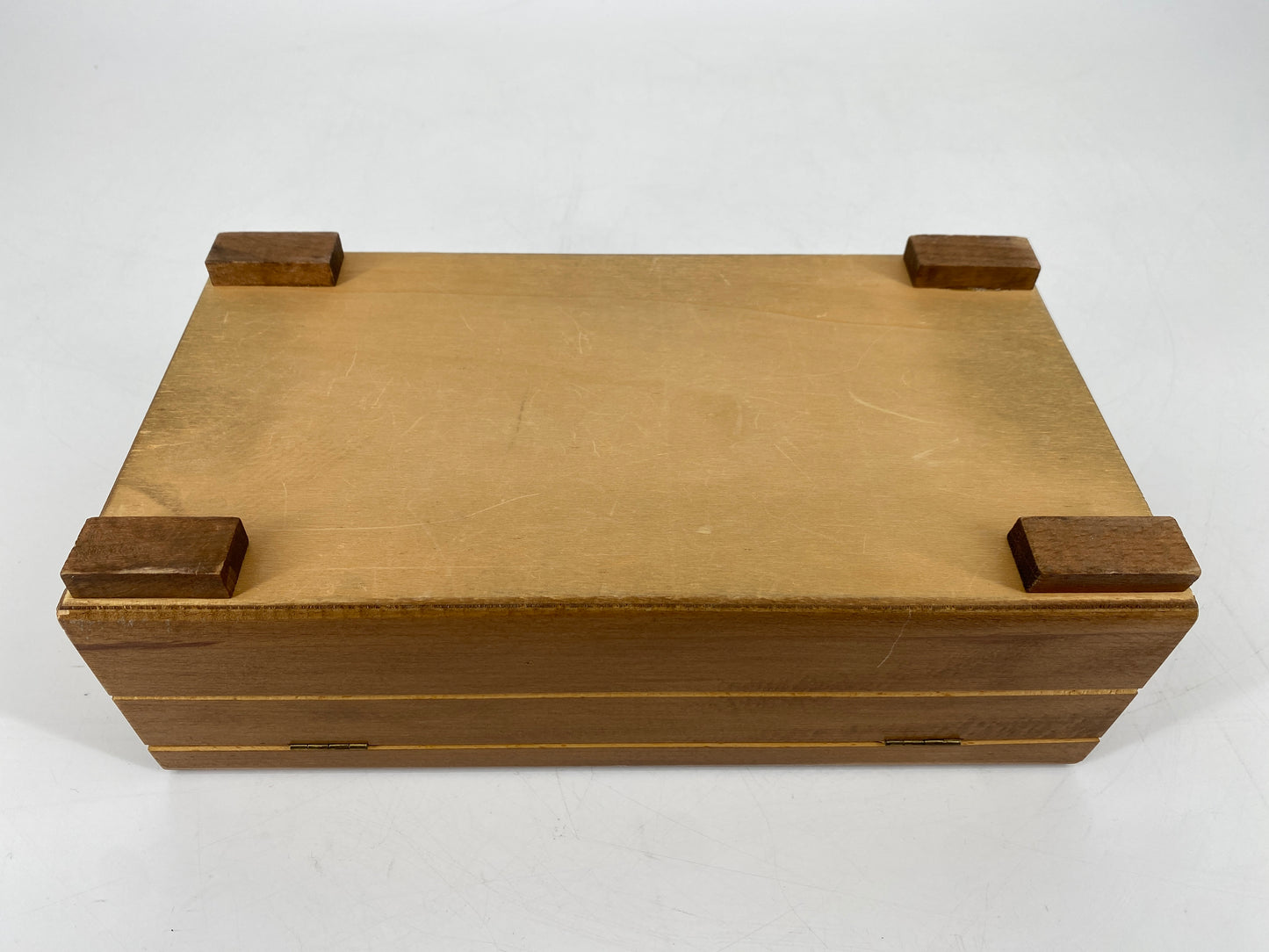 Holzschatulle mit Deckel, 1960er