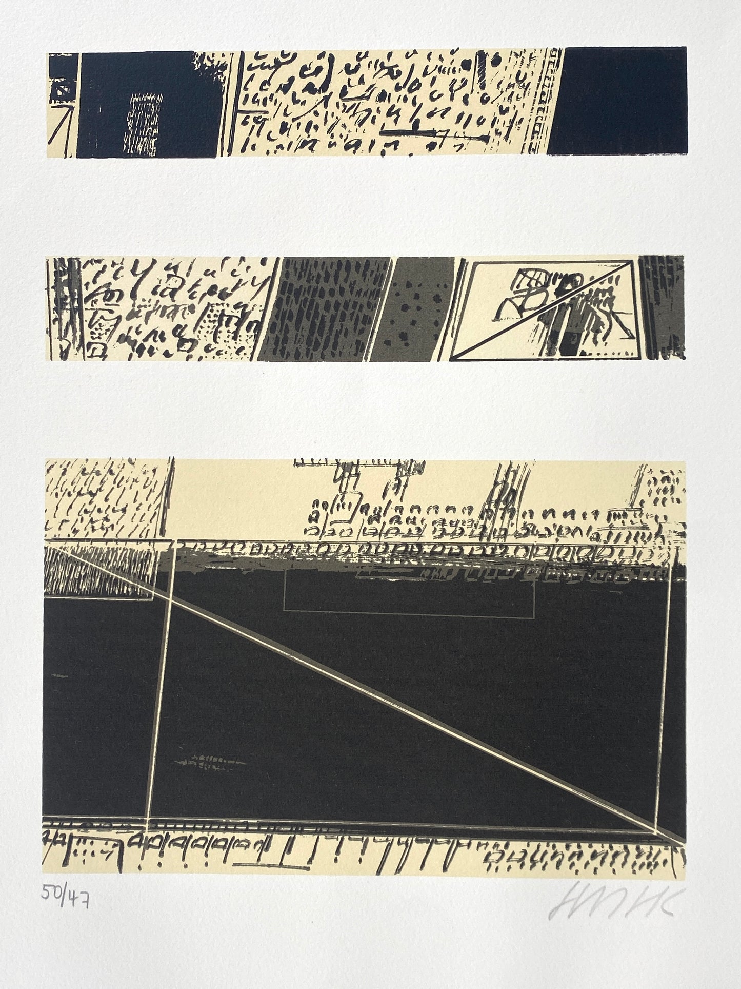 9 Stk. signierte und nummerierte Farbsiebdrucke von Otto Herbert Hajek (1927–2005) aus der Mappe "Briefe des Paulus an die Korinther", 1965