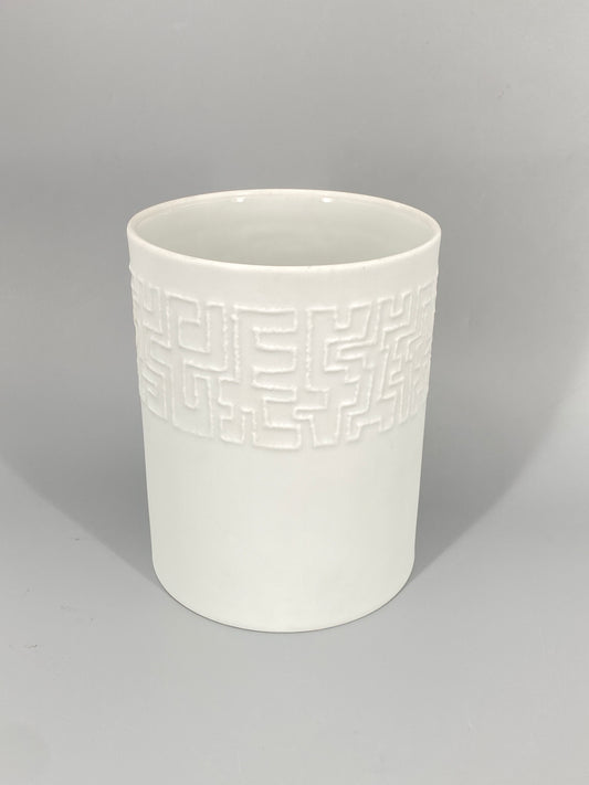 Vase mit abstraktem Reliefdekor von Cuno Fischer für Rosenthal aus Bisquitporzellan