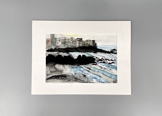 Puerto de la Cruz, Tenerrifa. Aquarell, H. Engeln signiert