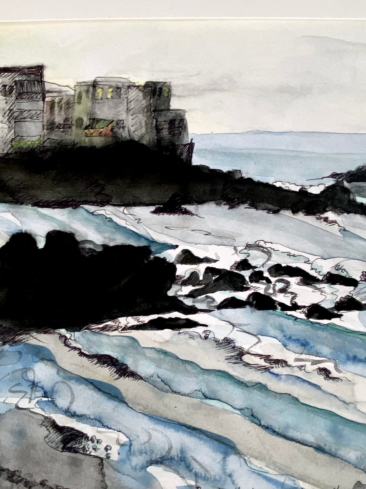 Puerto de la Cruz, Tenerrifa. Aquarell, H. Engeln signiert