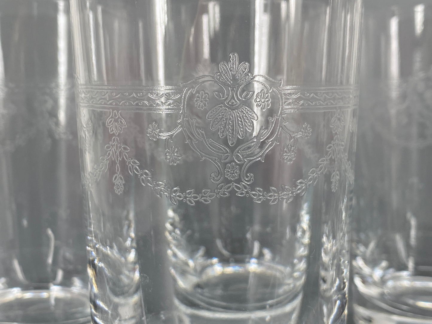 6 Trinkgläser Dampierre von Cristal d'Arques 28 cl, Frankreich, 80er