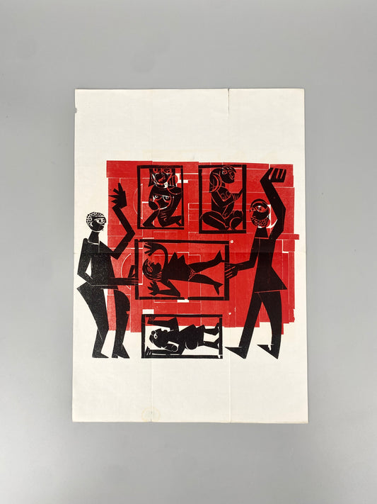 H.A.P Grieshaber - Für Karl Schmidt-Rottluff, Farbholzschnitt