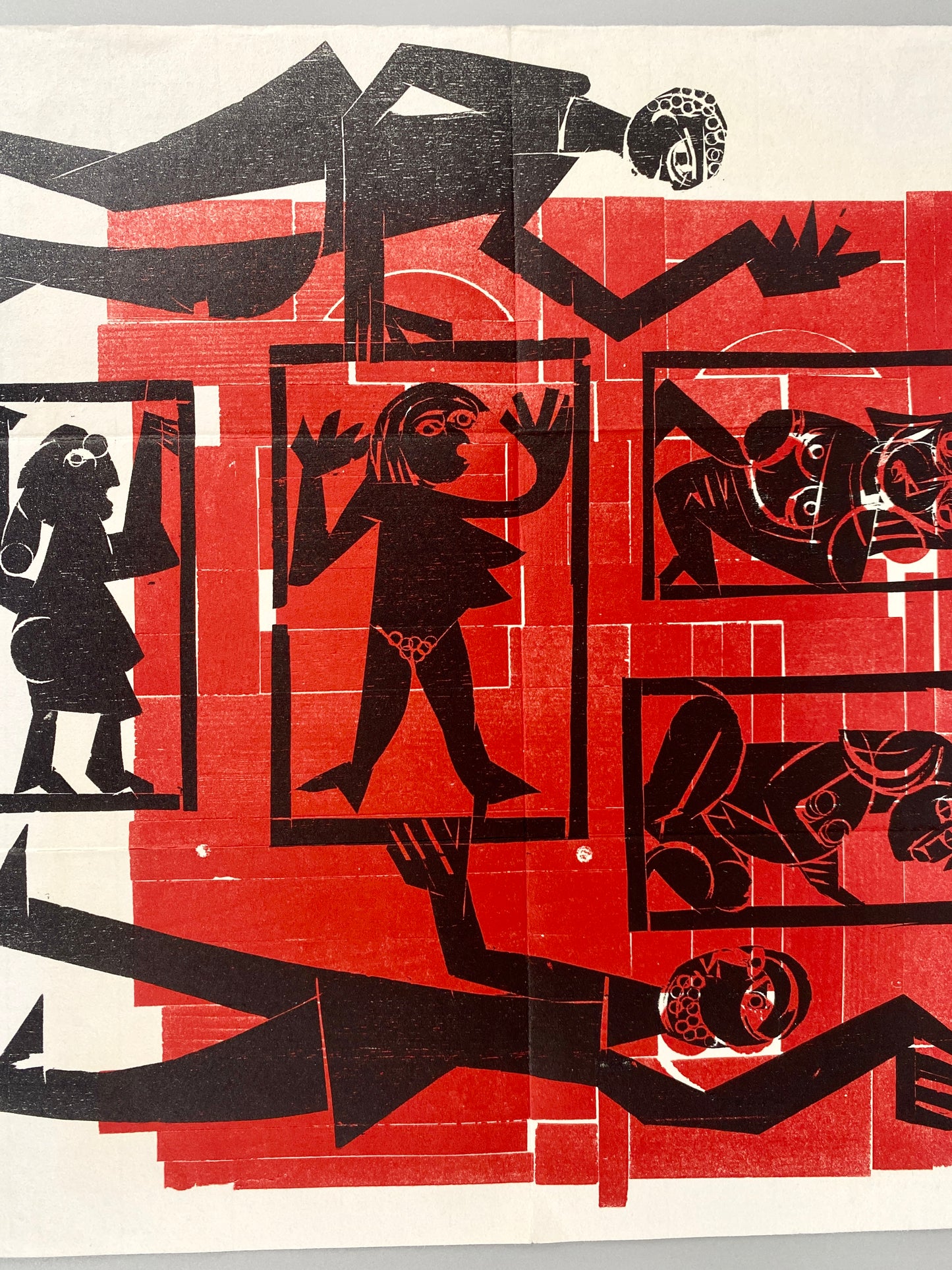 H.A.P Grieshaber - Martin Luther King, Farbholzschnitt