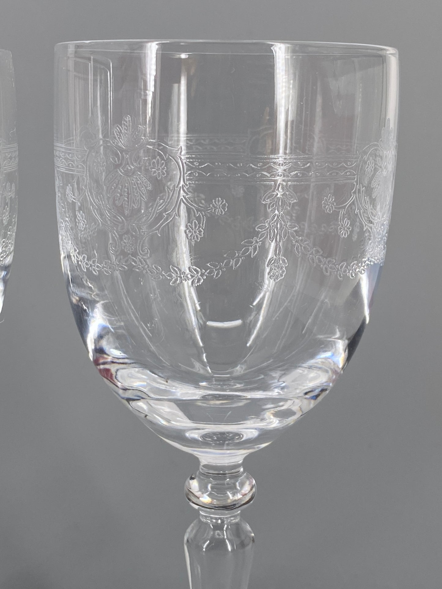 6 Weingläser Dampierre von Cristal d'Arques 18 cl, Frankreich, 80er