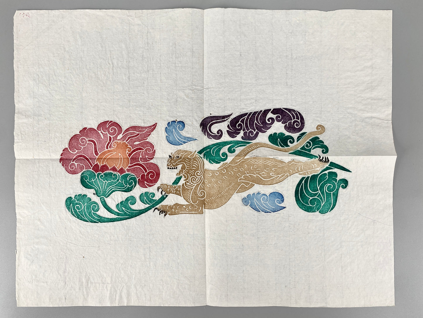 2x Japanischer Farbholzschnitt, Fuchs/Kitsune und Tiger