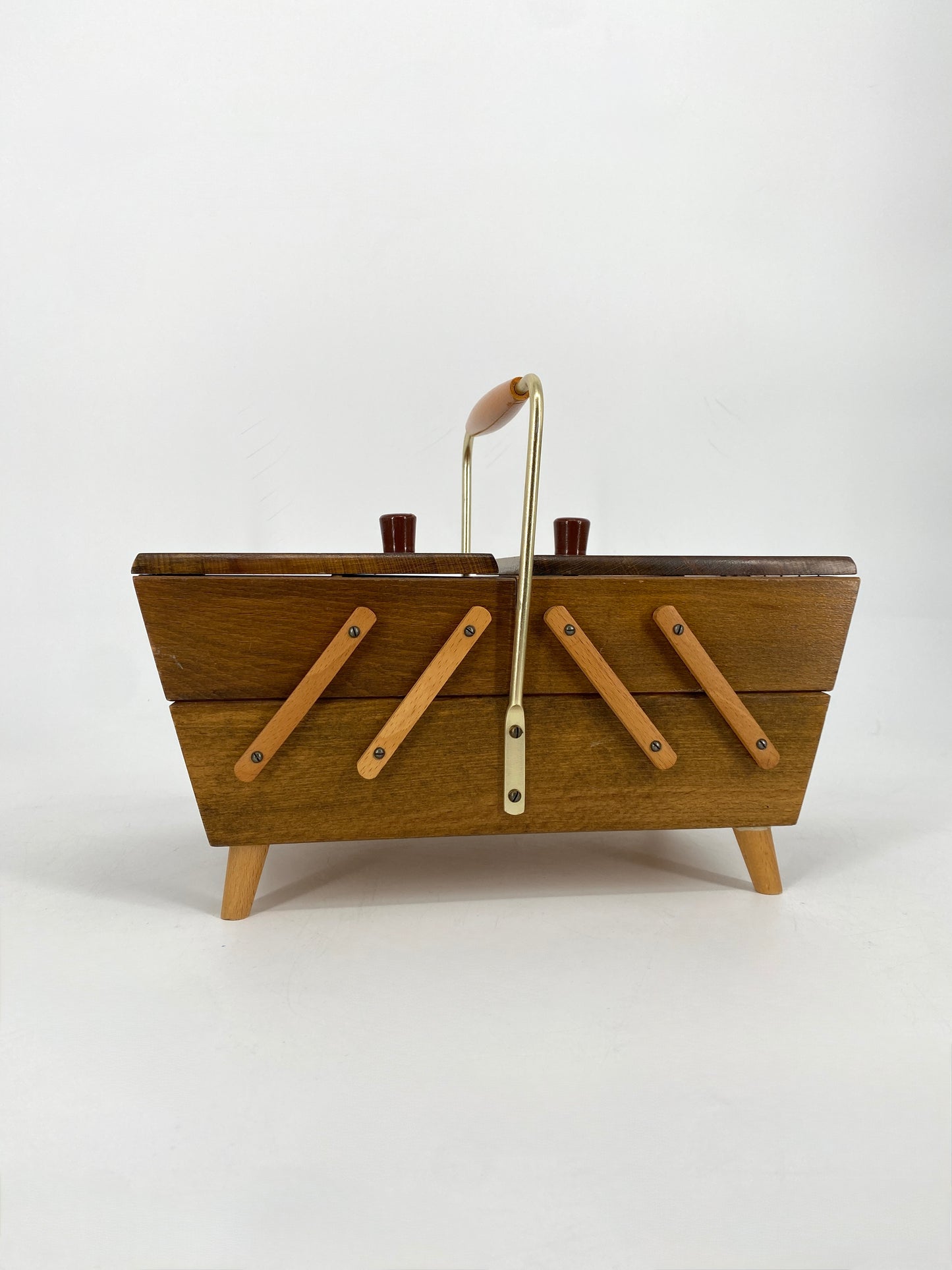 Nähkasten aus Holz, 60er