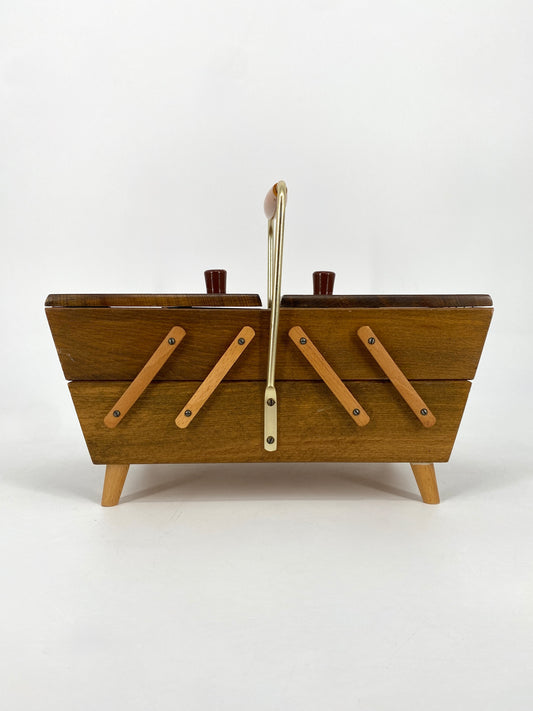 Nähkasten aus Holz, 60er