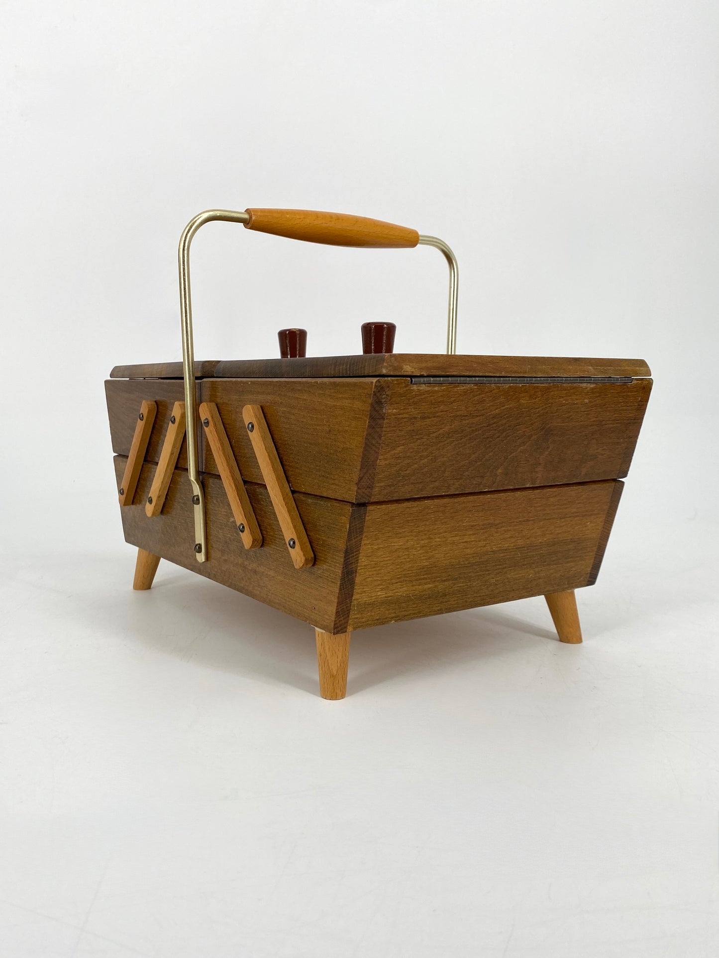 Nähkasten aus Holz, 60er