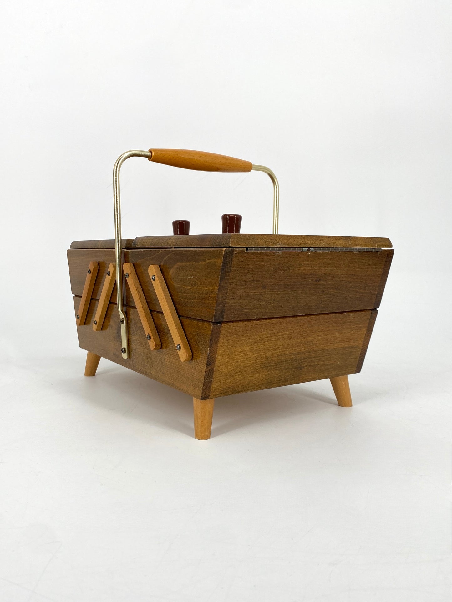 Nähkasten aus Holz, 60er