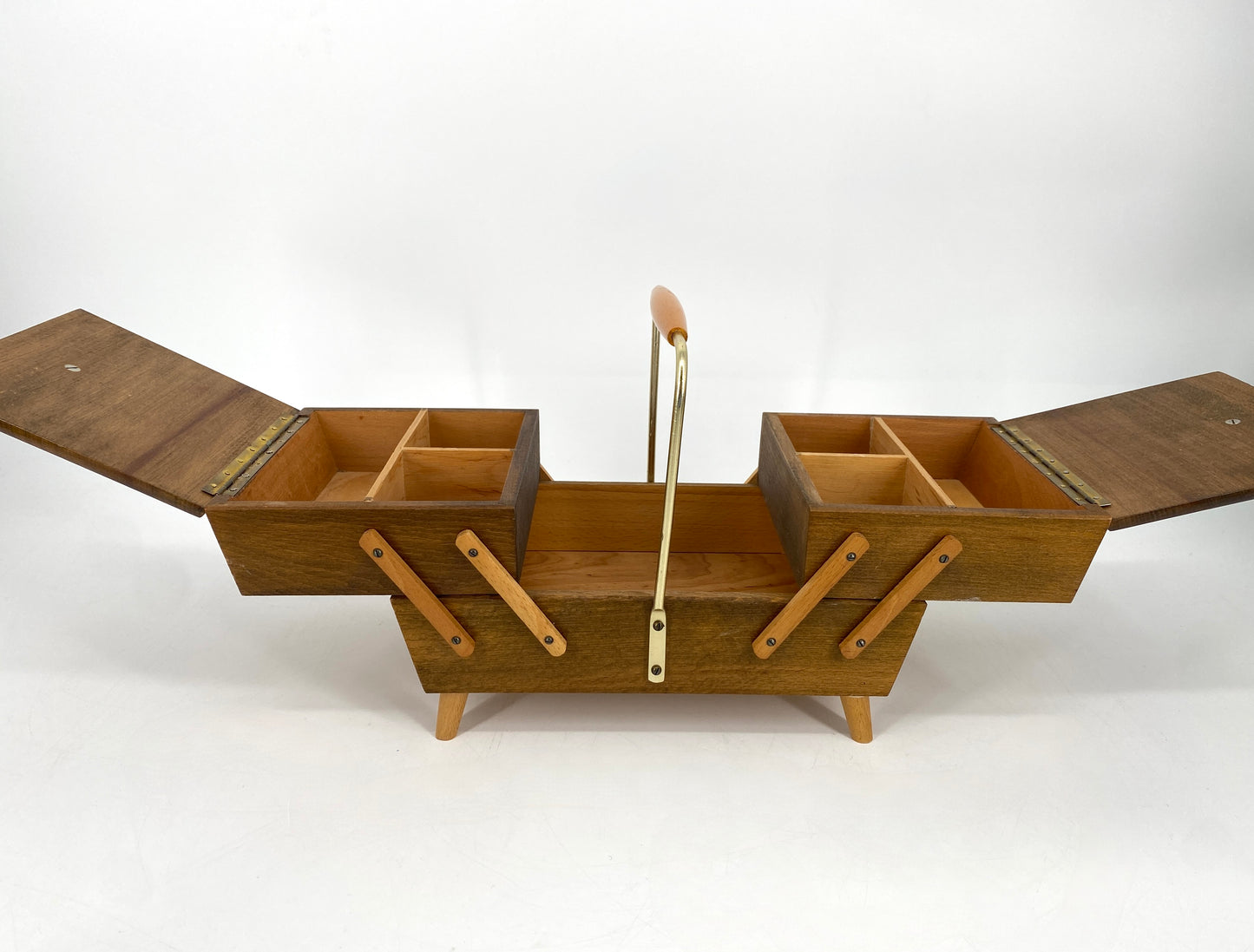 Nähkasten aus Holz, 60er