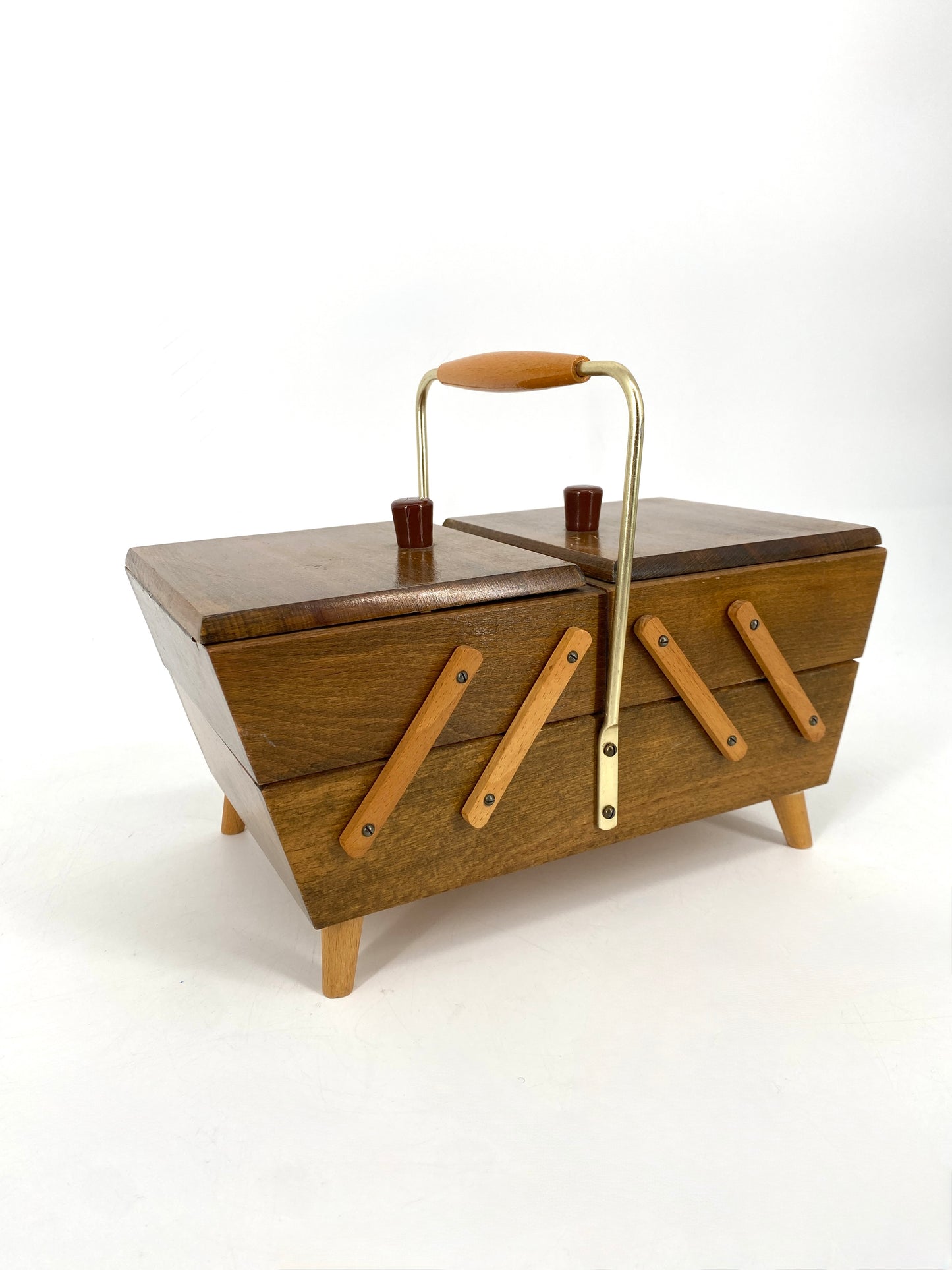Nähkasten aus Holz, 60er