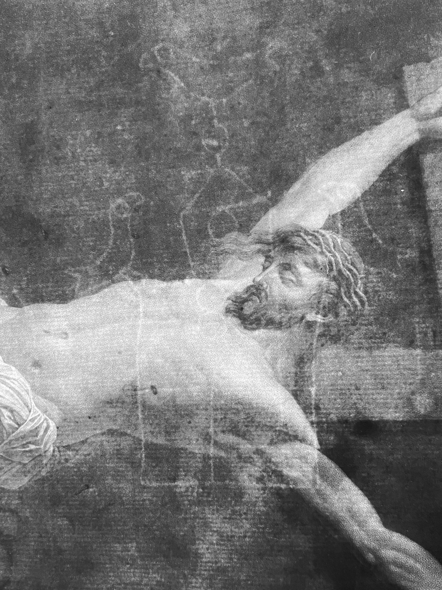 Antikes Mezzotinto "Christus am Kreuz" nach Adriaen van der Werff von Valentine Green (Stecher), London 1792