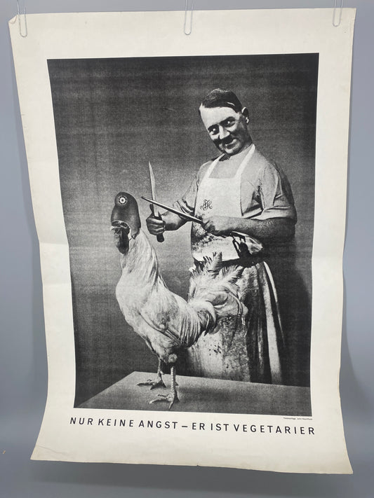 nGbk Berlin, John Heartfield - Nur keine Angst, er ist Vegetarier..., Original-Plakat