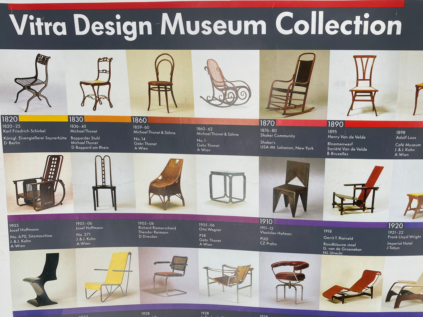 Plakat, Vitra Design Museum Collection. 1820 - 1986
