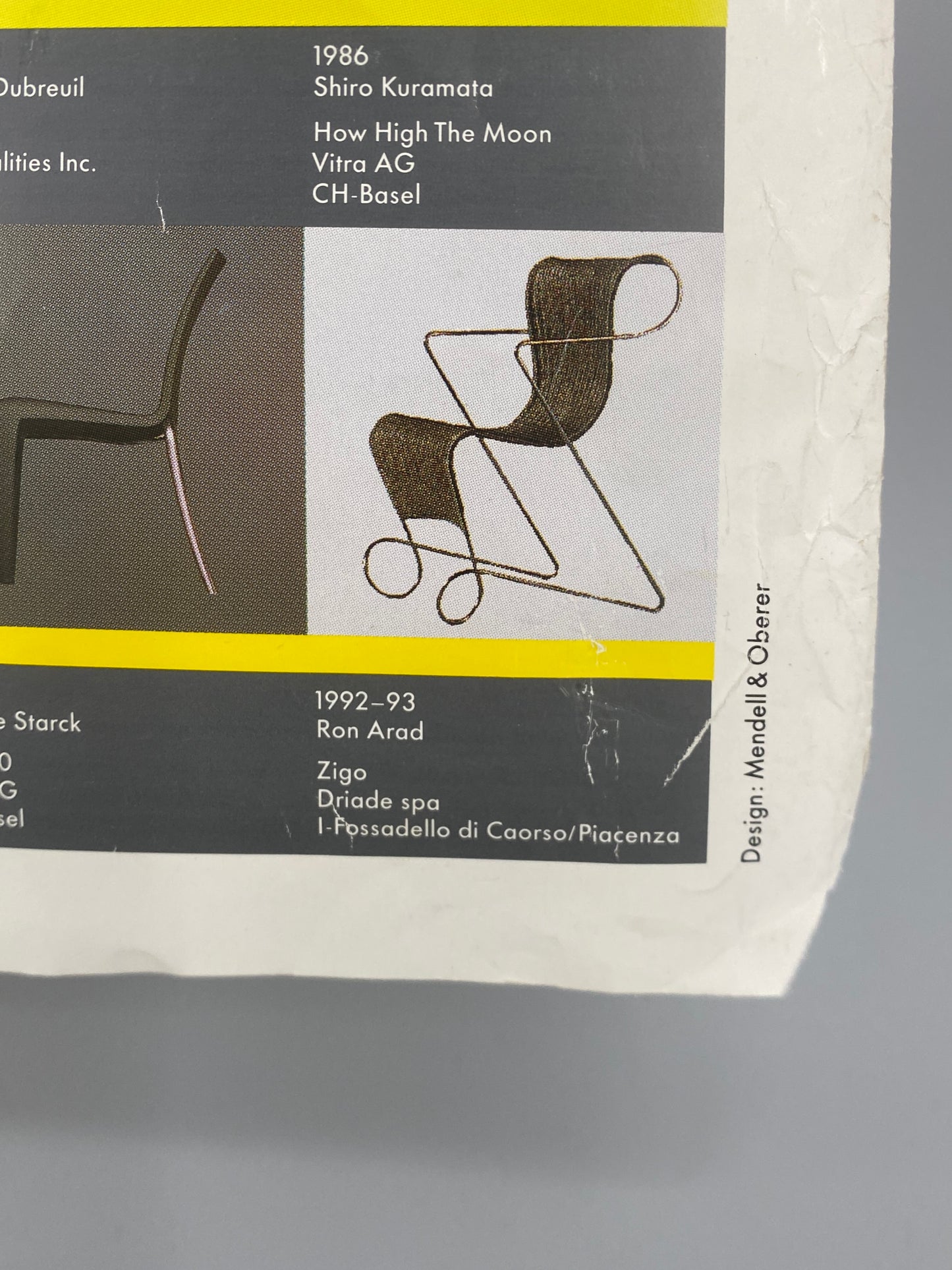 Plakat, Vitra Design Museum Collection. 1820 - 1986
